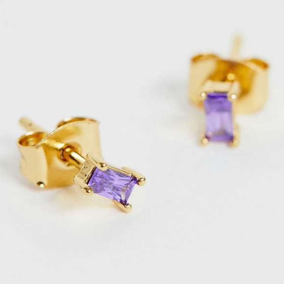 Orelia Jewelry - Orelia Mini Baguette Earrings GP & Cubic Zirconia